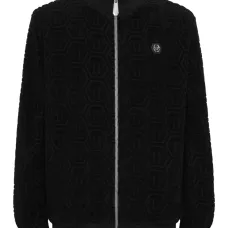 Куртка на молнии с тиснением