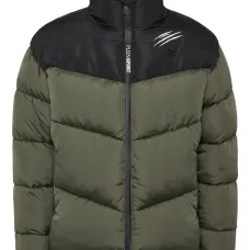 Пуховик с нашивкой-логотипом