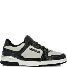 Кроссовки с тиснением под кожу крокодила