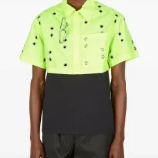 Поплиновая рубашка с люверсами Поплиновая рубашка с люверсами