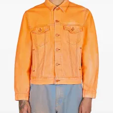 джинсовая куртка с эффектом потертости