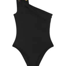 Купальник со сборками и декором Safety Pin