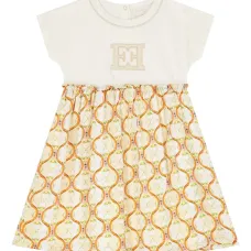 Платье с вышитым логотипом