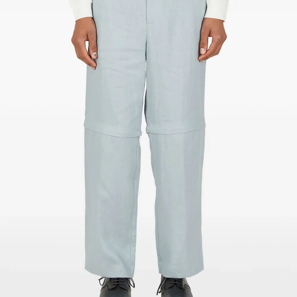 Льняные брюки со съемными вставками