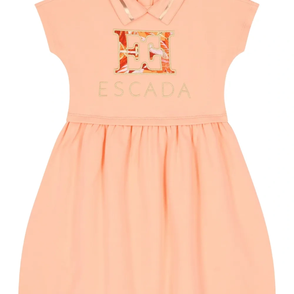 Платье с воротником и принтом