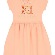 Платье с воротником и принтом