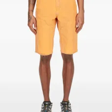 джинсовые шорты с эффектом потертости