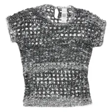 Укороченная футболка в технике кроше