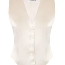 Атласный топ без рукавов