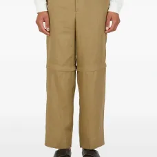 Льняные брюки со съемными деталями