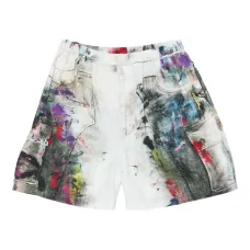 Шорты с эффектом разбрызганной краски