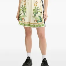 Шорты с принтом и лампасами