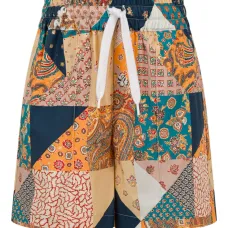 Шорты в технике пэчворк