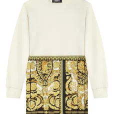 платье-свитер с принтом Barocco