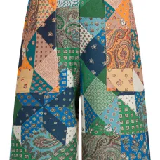 Шорты с принтом пэчворк