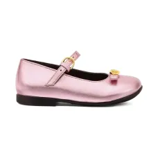 балетки Gianni Ribbon с эффектом металлик