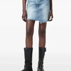 джинсовая мини-юбка асимметричного кроя джинсовая мини-юбка асимметричного кроя