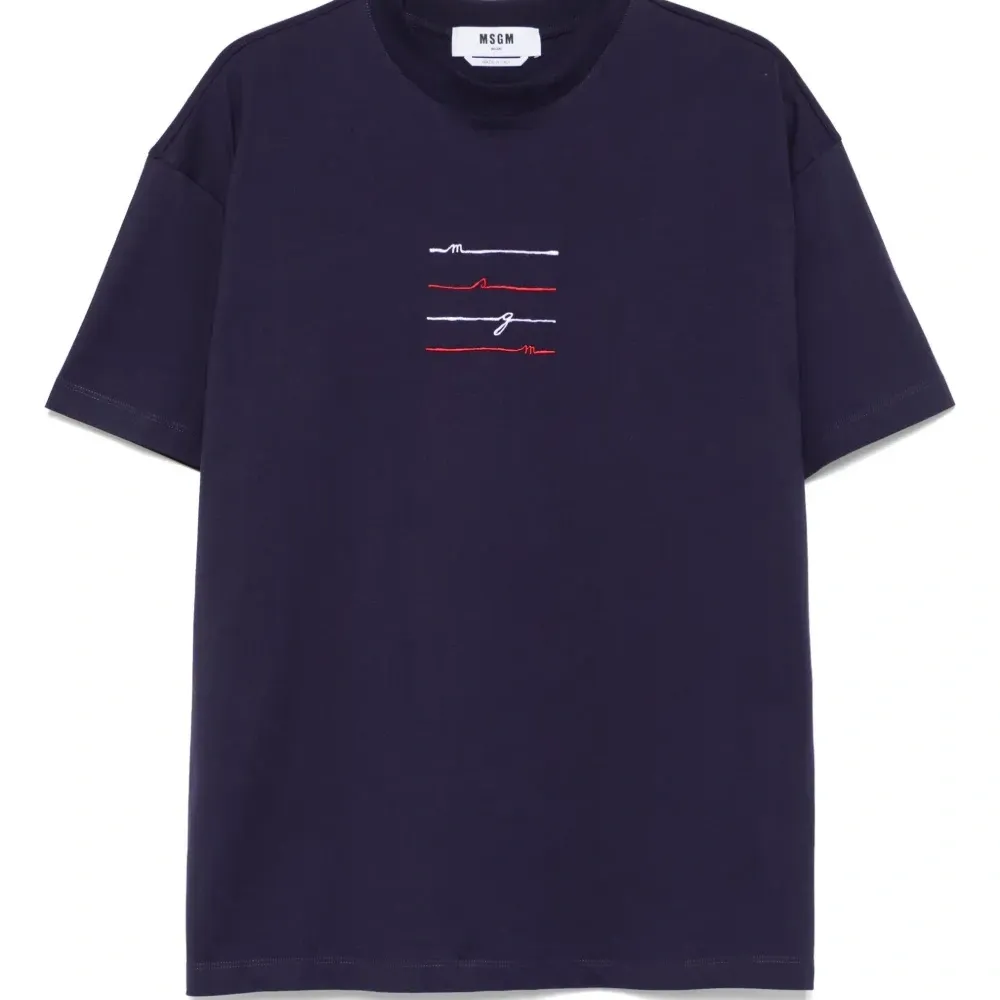 Футболка из джерси с вышитым логотипом