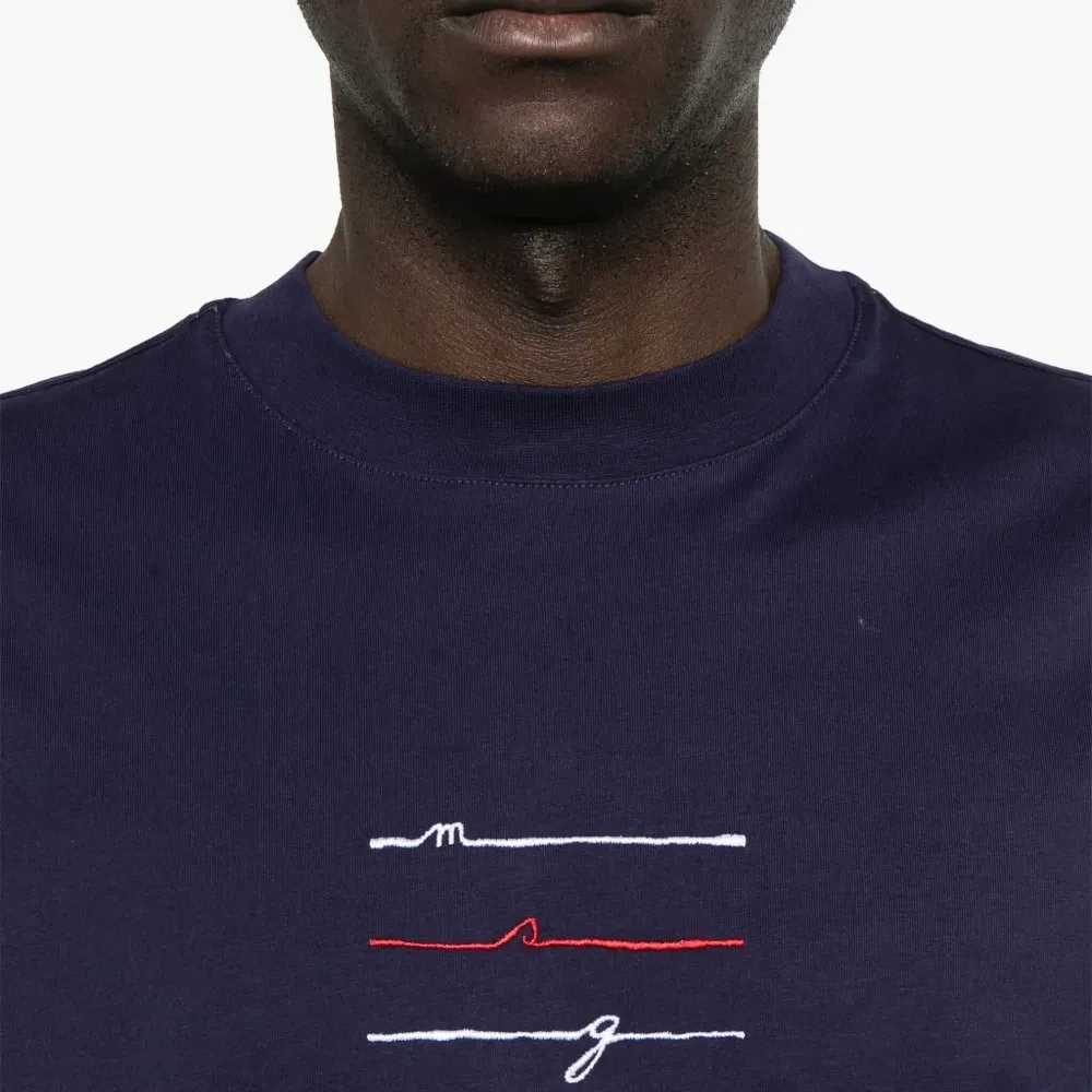 Футболка из джерси с вышитым логотипом