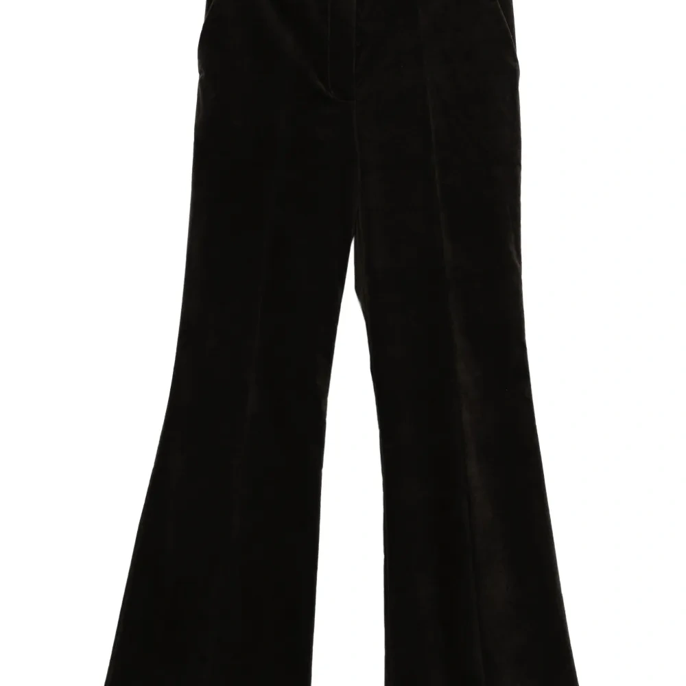 Бархатные расклешённые брюки