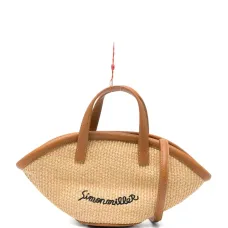 Сумка-тоут из рафии с кожаной отделкой Сумка-тоут из рафии с кожаной отделкой