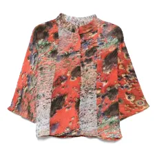 Рубашка с абстрактным принтом