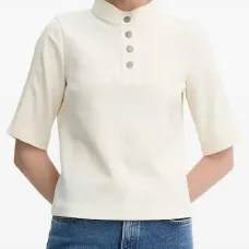 Блузка с воротником-стойкой