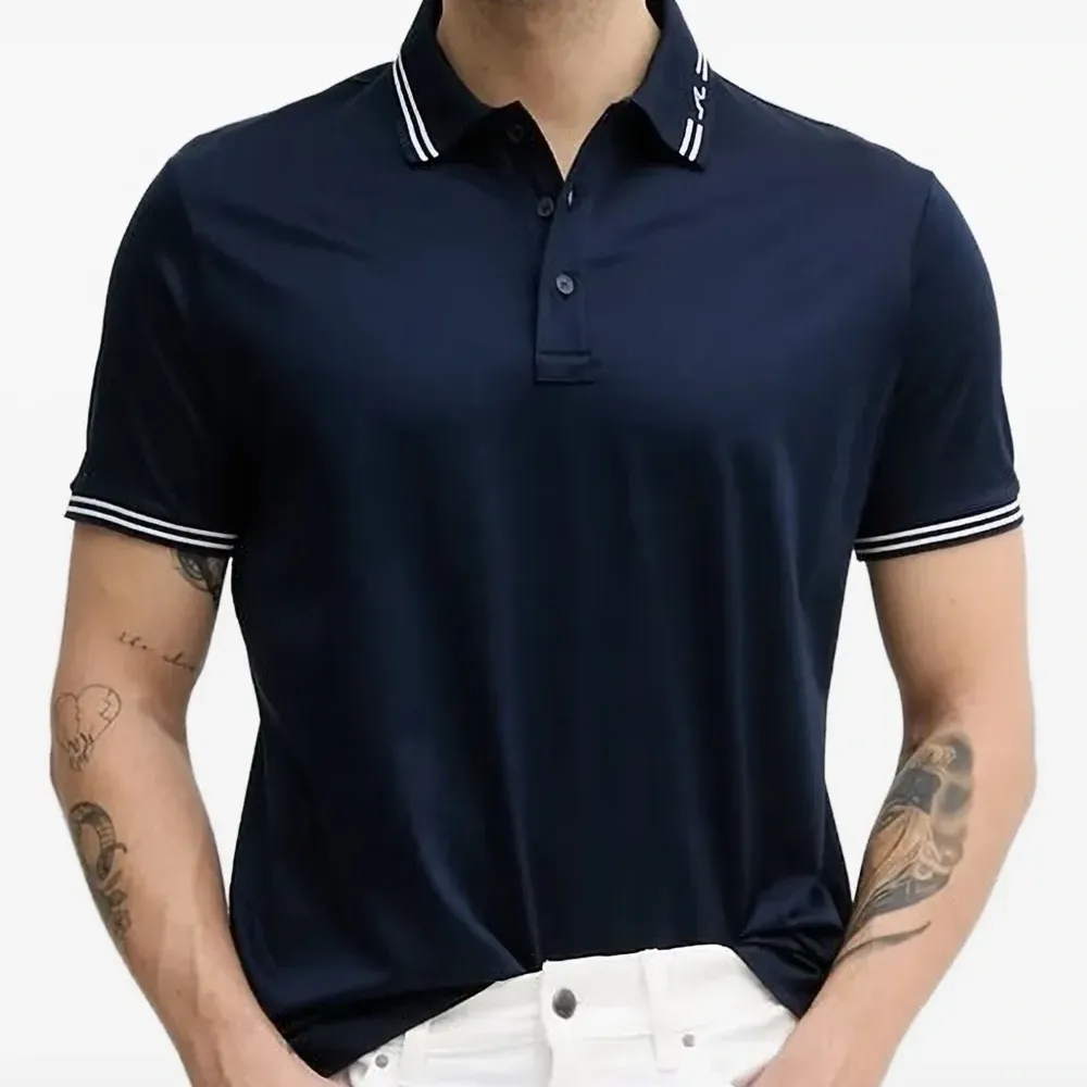 Рубашка поло с отделкой в полоску