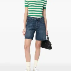 Футболка в полоску и рубчик