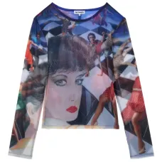 Прозрачный топ с принтом Brigitte