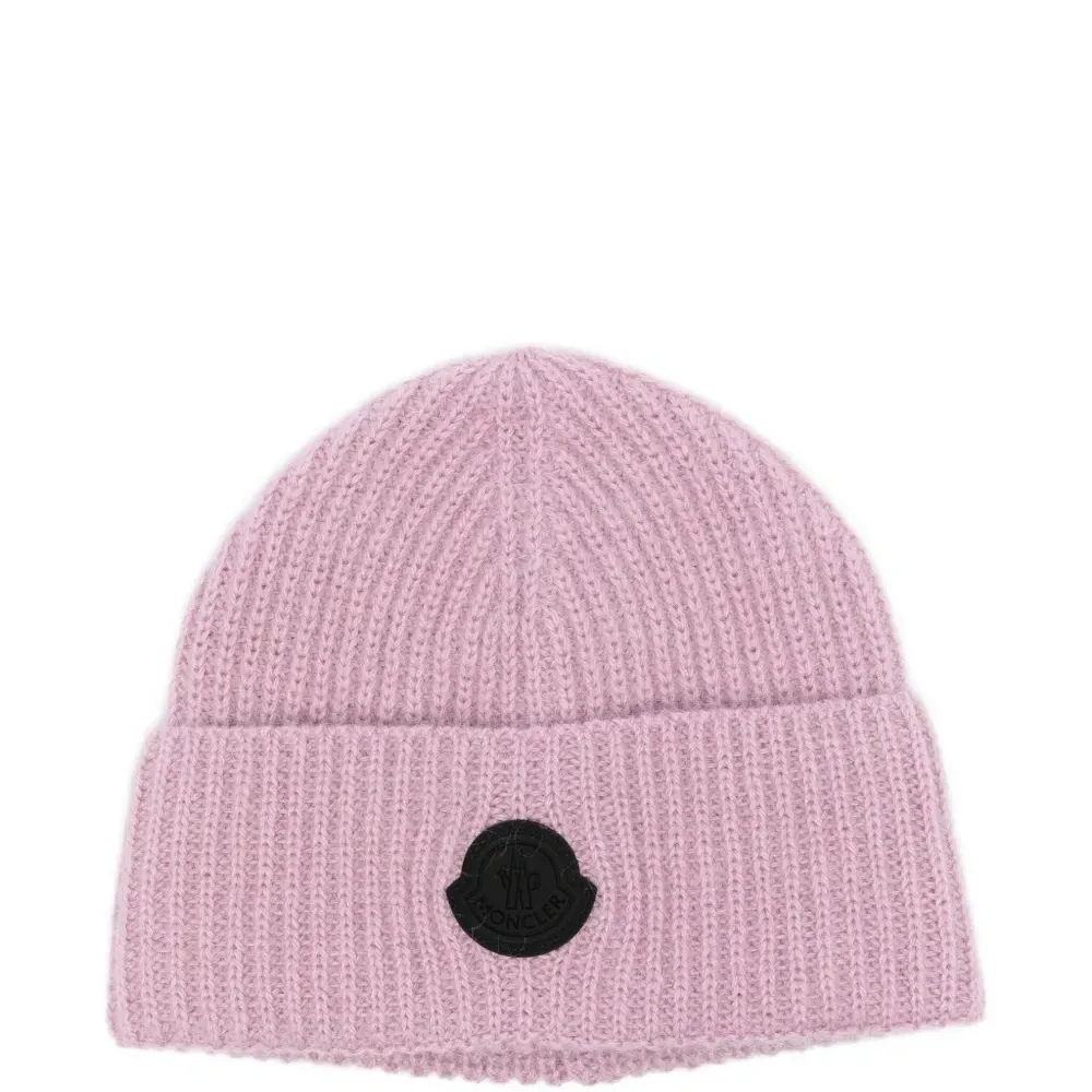 Шапка бини в рубчик с логотипом