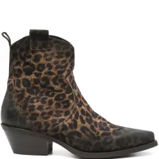 Ботинки с леопардовым принтом