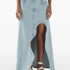 Джинсовая юбка макси Carmina