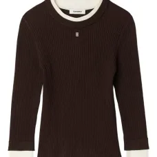 Топ в рубчик с круглым вырезом