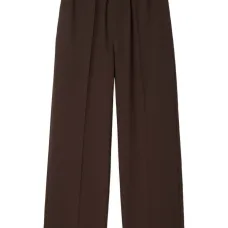 Брюки с эластичным поясом и складками