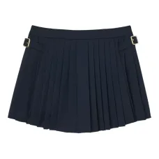 Плиссированная юбка мини с пряжкой