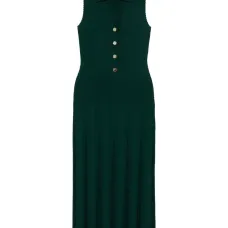 платье макси фактурной вязки