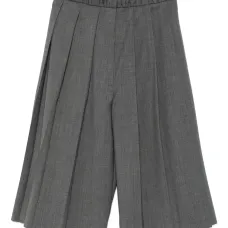 Шорты с завышенной талией и складками