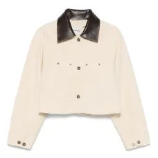 куртка с контрастным воротником