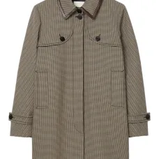 Однобортное пальто с плиссированными вставками