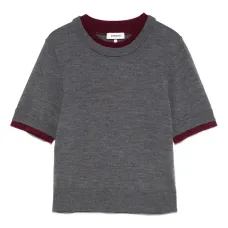 Футболка с контрастной отделкой