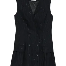 Платье без рукавов со стразами