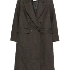 Двубортное пальто на пуговицах