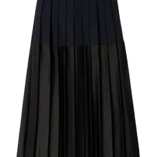 Плиссированная миди-юбка с цветными вставками