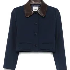 куртка с контрастным воротником