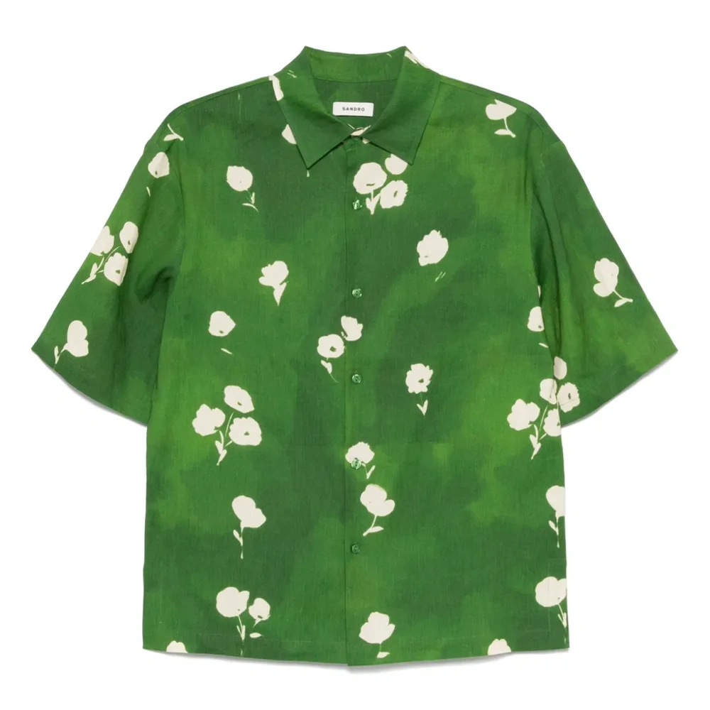 Рубашка с цветочным принтом