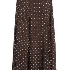 Плиссированная юбка миди с узором