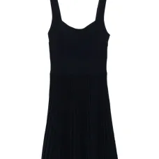 платье мини в рубчик