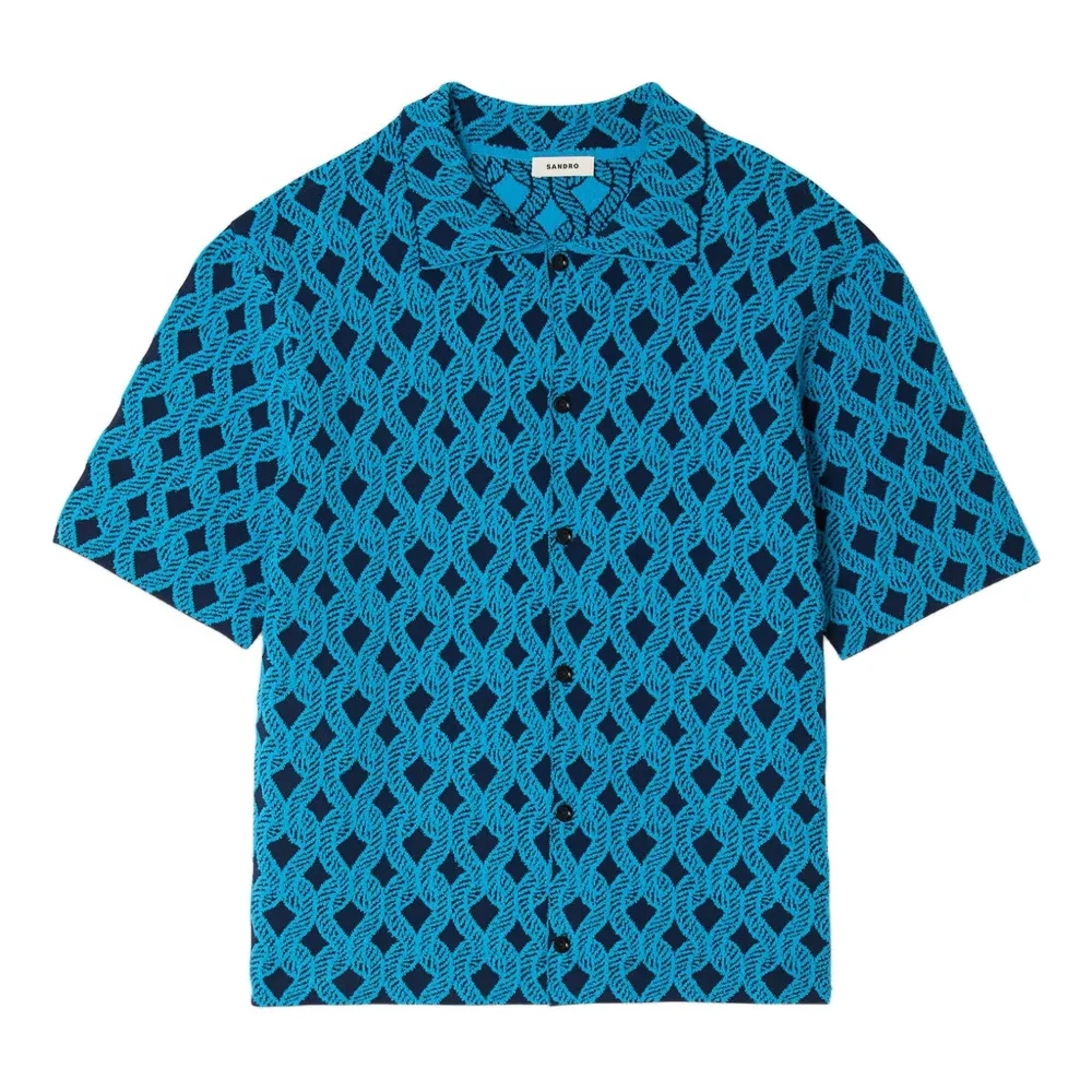 Рубашка с короткими рукавами и узором