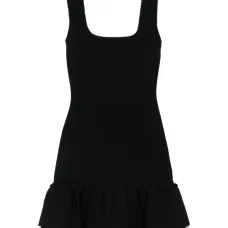 Платье мини с оборками